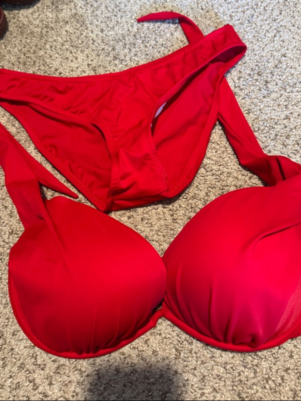 VENUS Bright Red Halter Bikini Top